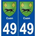 49 Cuon blason autocollant plaque stickers ville