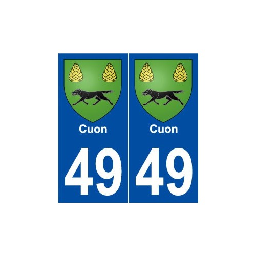 49 Cuon blason autocollant plaque stickers ville
