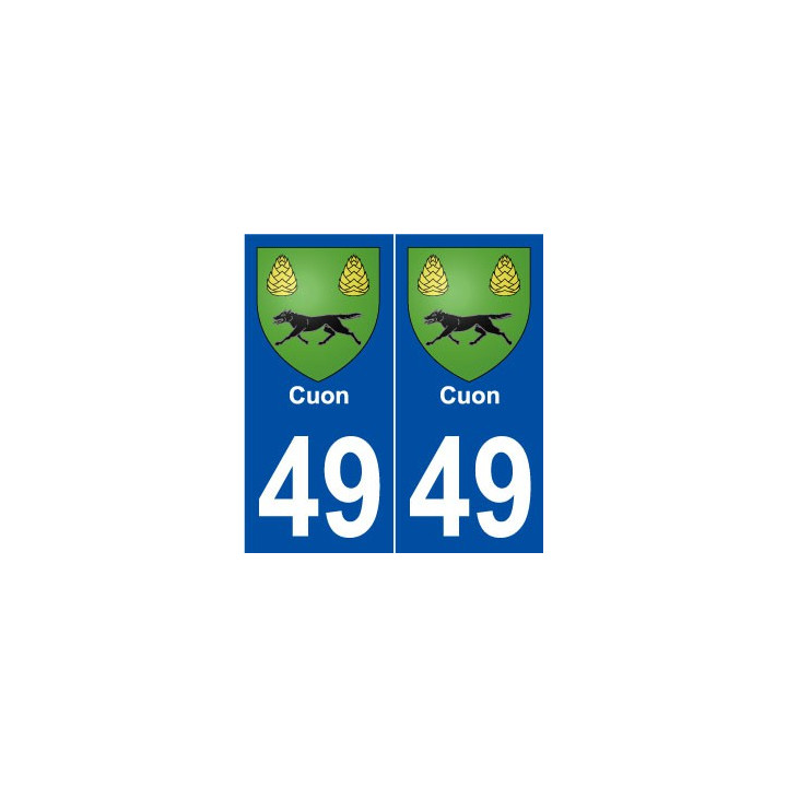 49 Cuon blason autocollant plaque stickers ville