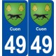 49 Cuon blason autocollant plaque stickers ville
