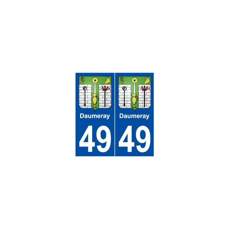 49 Daumeray blason autocollant plaque stickers ville