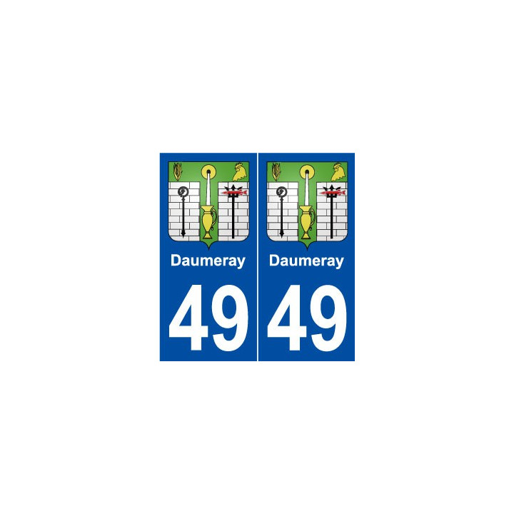 49 Daumeray blason autocollant plaque stickers ville