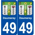 49 Daumeray blason autocollant plaque stickers ville