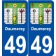 49 Daumeray blason autocollant plaque stickers ville