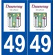 49 Daumeray logo autocollant plaque stickers ville