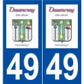 49 Daumeray logo autocollant plaque stickers ville
