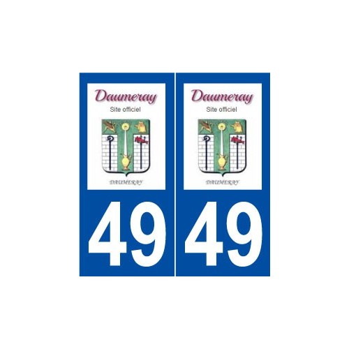 49 Daumeray logo autocollant plaque stickers ville