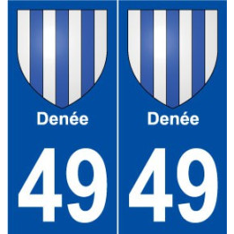 49 Denée blason autocollant plaque stickers ville