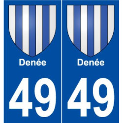 49 Denée blason autocollant plaque stickers ville