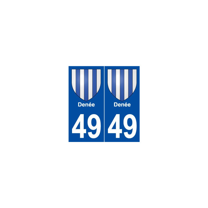 49 Denée blason autocollant plaque stickers ville