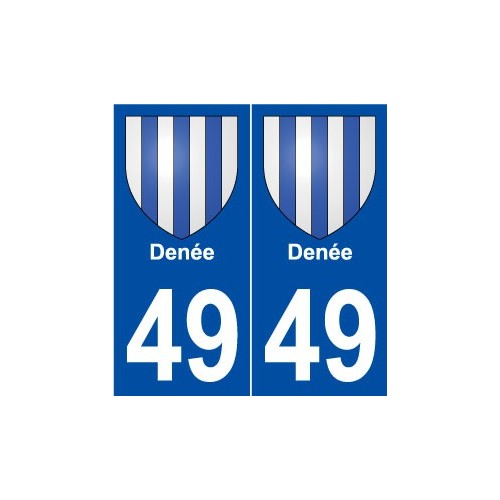 49 Denée blason autocollant plaque stickers ville