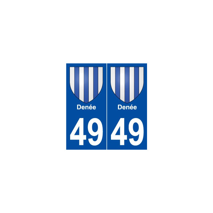 49 Denée blason autocollant plaque stickers ville