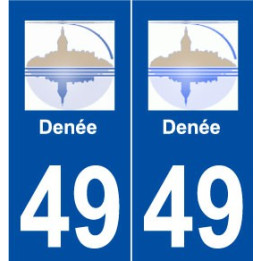 49 Denée logo autocollant plaque stickers ville