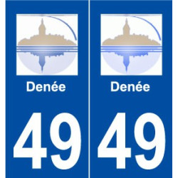 49 Denée logo autocollant plaque stickers ville