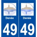 49 Denée logo autocollant plaque stickers ville