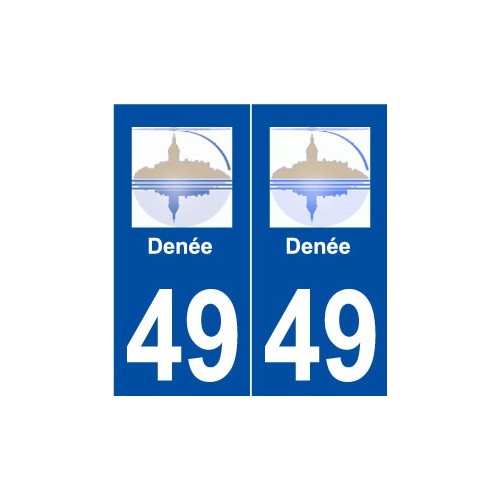 49 Denée logo autocollant plaque stickers ville