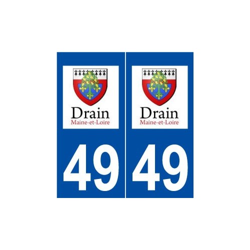 49 Drain logo autocollant plaque stickers ville