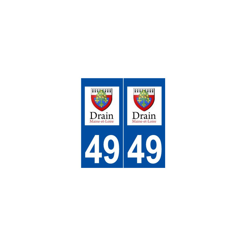 49 Drain logo autocollant plaque stickers ville