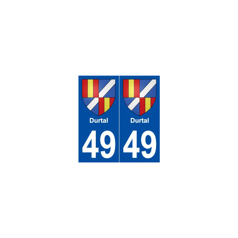 49 Durtal blason autocollant plaque stickers ville