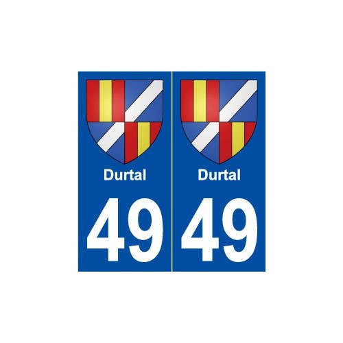 49 Durtal blason autocollant plaque stickers ville