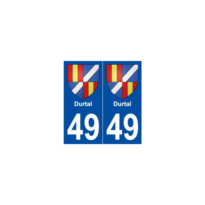 49 Durtal blason autocollant plaque stickers ville