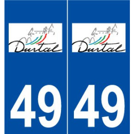 49 Durtal logo autocollant plaque stickers ville