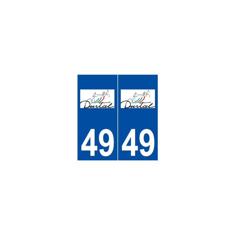 49 Durtal logo autocollant plaque stickers ville