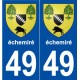 49 échemiré blason autocollant plaque stickers ville