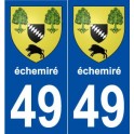 49 échemiré blason autocollant plaque stickers ville