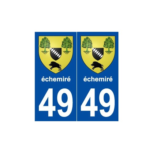 49 échemiré blason autocollant plaque stickers ville