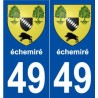 49 échemiré blason autocollant plaque stickers ville