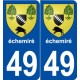 49 échemiré blason autocollant plaque stickers ville