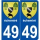 49 échemiré blason autocollant plaque stickers ville