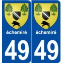 49 échemiré blason autocollant plaque stickers ville