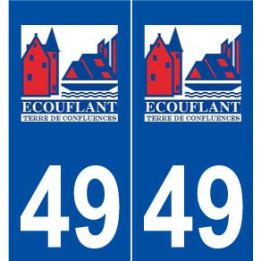 49 écouflant logo autocollant plaque stickers ville