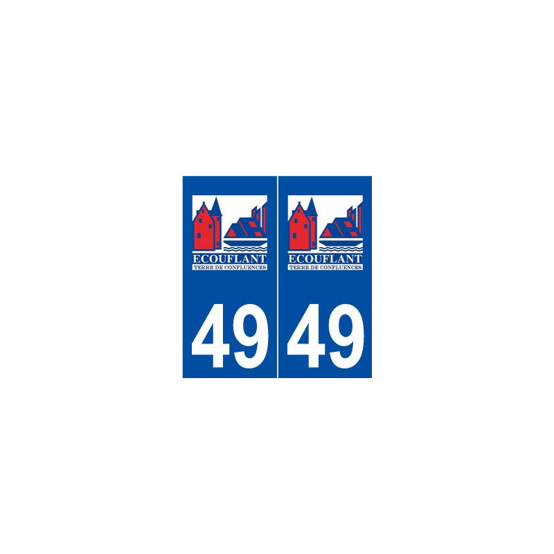 49 écouflant logo autocollant plaque stickers ville