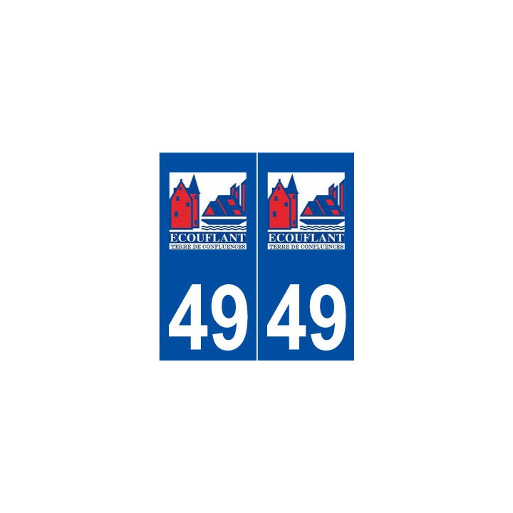49 écouflant logo autocollant plaque stickers ville