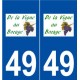 49 écuillé logo autocollant plaque stickers ville