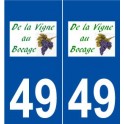 49 écuillé logo autocollant plaque stickers ville