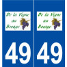 49 écuillé logo autocollant plaque stickers ville