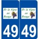 49 écuillé logo autocollant plaque stickers ville