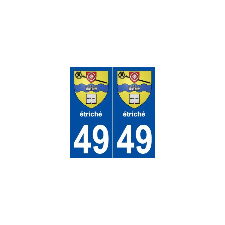 49 étriché blason autocollant plaque stickers ville