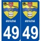 49 étriché blason autocollant plaque stickers ville