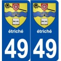 49 étriché blason autocollant plaque stickers ville