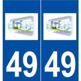 49 étriché logo autocollant plaque stickers ville