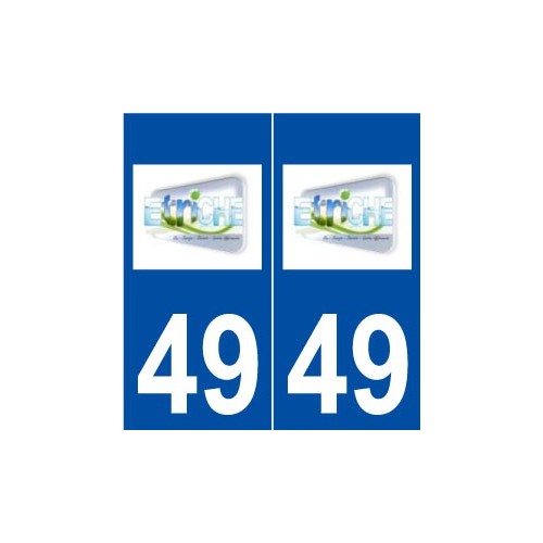 49 étriché logo autocollant plaque stickers ville