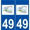 49 étriché logo autocollant plaque stickers ville