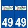 49 Faye-d'Anjou logo autocollant plaque stickers ville