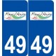 49 Faye-d'Anjou logo autocollant plaque stickers ville
