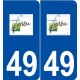 49 Feneu logo autocollant plaque stickers ville